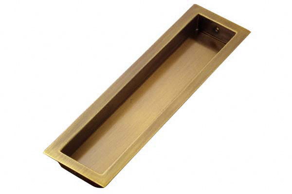 PB-553 平面長角戸引手 アンバー