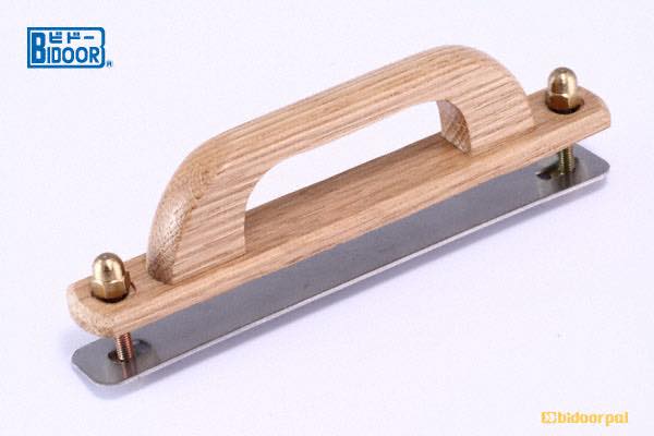 HW-189-S ハサミ止カーブ取手 ナラ(クリアー)