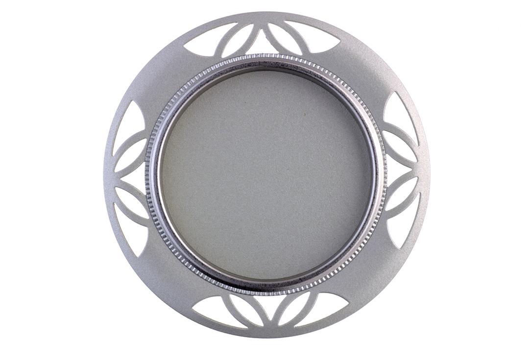 フレルテ 03‐210 浅口襖引手 鉄製 七宝丸 穴有 ビットシルバー