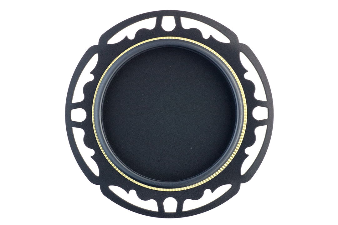 フレルテ 03‐217 浅口襖引手 鉄製 まほろば 穴有 ビットブラック