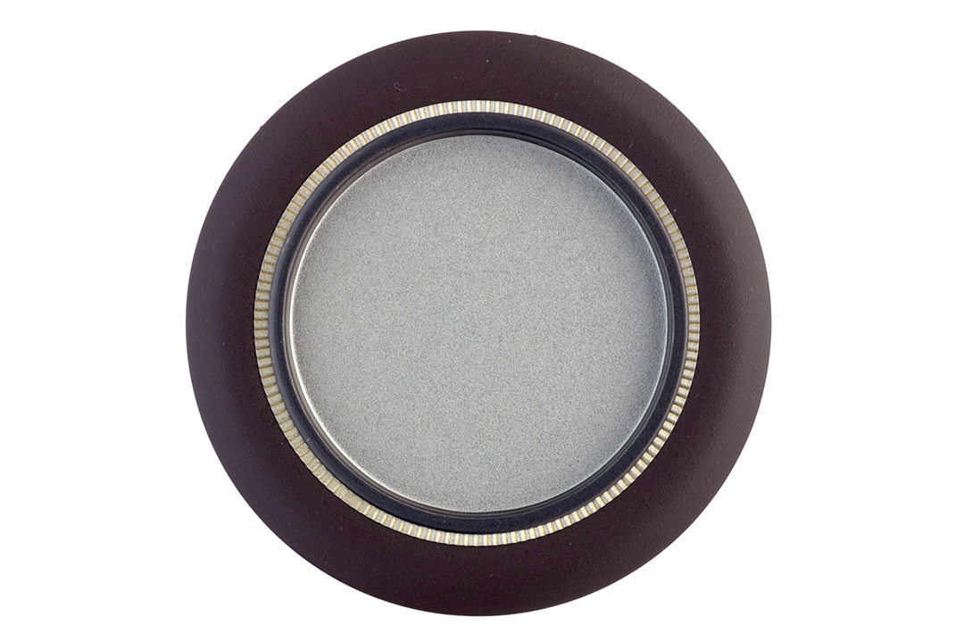 フレルテ 03‐221 浅口襖引手 鉄製 二重丸 穴有 ビットダークブラウン