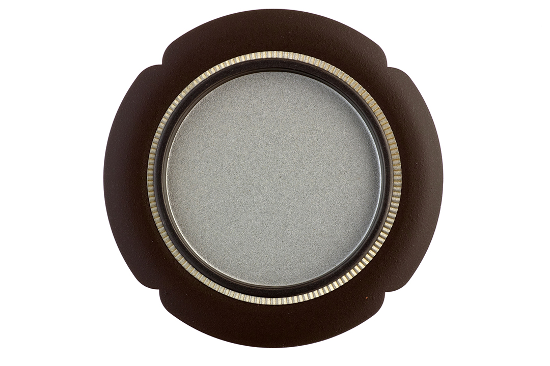 フレルテ 03‐333 浅口襖引手 鉄製 すずらん 穴有 ビットダークブラウン